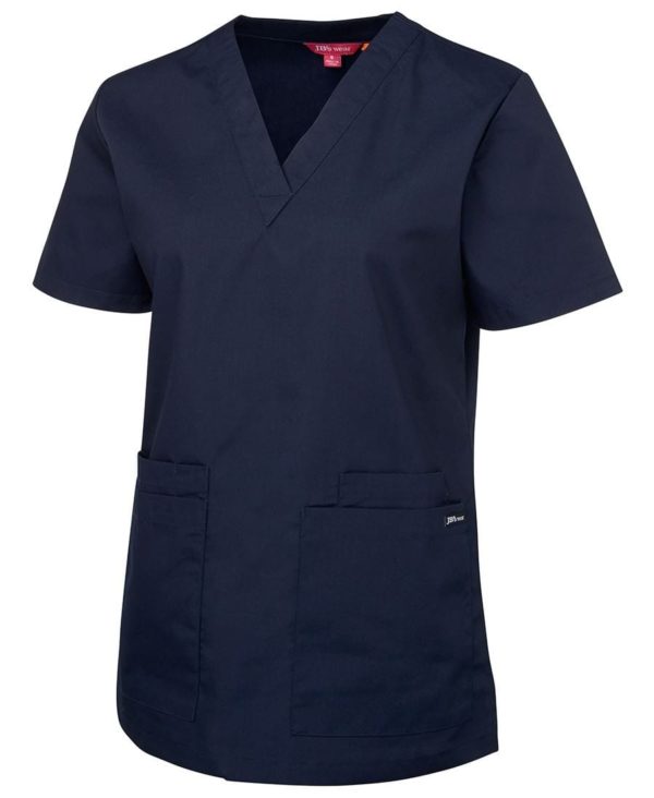 Ladies Scrub Top Navy