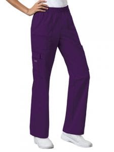 Premium Workwear Womens Pull On Scrubs Pant Eggplant