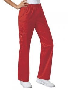 Premium Workwear Womens Pull On Scrubs Pant Red