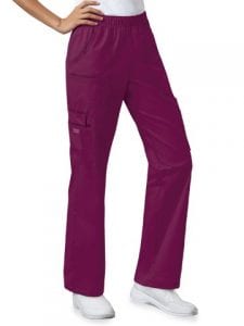 Premium Workwear Womens Pull On Scrubs Pant Wine