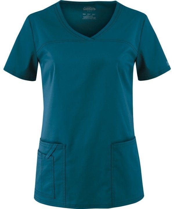 Premium Workwear V-neck Ladies Scrubs Top Caribbean