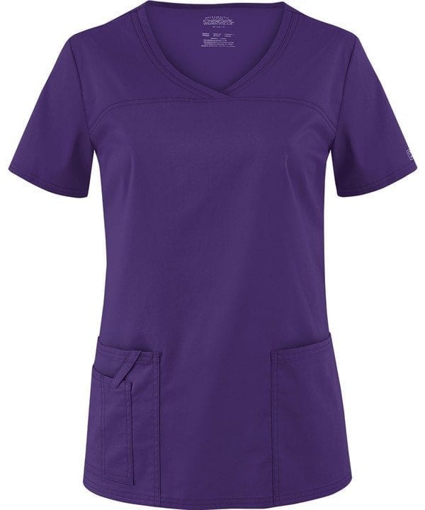 Premium Workwear V-neck Ladies Scrubs Top Grape