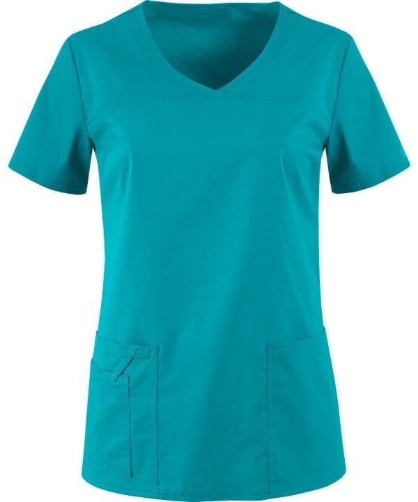 Premium Workwear V-neck Ladies Scrubs Top Teal