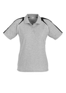 Triton Ladies Polo Ash/Black/White