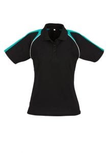 Triton Ladies Polo Black/Teal/White