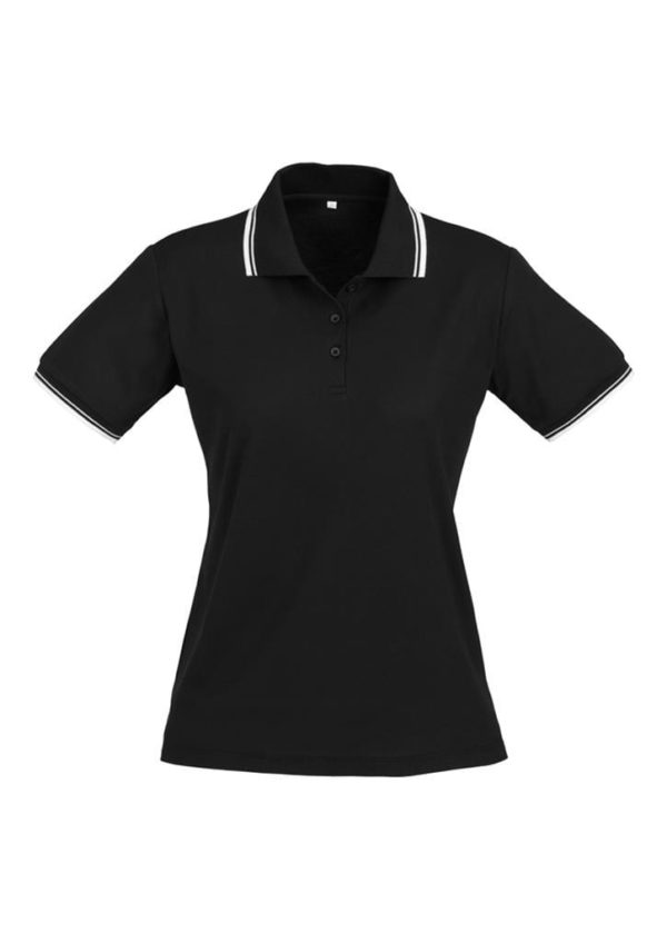 Cambridge Ladies Polo Black/White/White