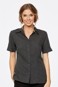 Short Sleeve Ezyline Action Back Shirt Charcoal