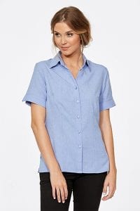 Short Sleeve Ezyline Action Back Shirt Periwinkle