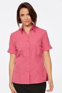 Short Sleeve Ezyline Action Back Shirt Pink