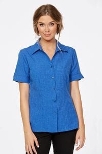 Short Sleeve Ezyline Action Back Shirt Royal