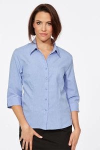 3/4 Sleeve Ezyline Action Back Shirt Periwinkle