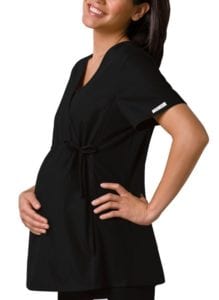 Maternity Scrub Top Black