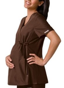 Maternity Scrub Top Chocolate