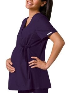 Maternity Scrub Top Eggplant