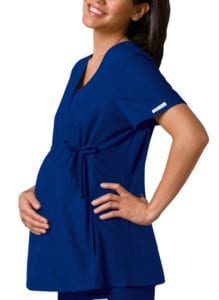 Maternity Scrub Top Galaxy Blue