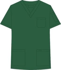 V-Neck Unisex Scrub Top Spruce