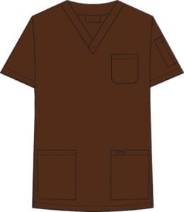 V-Neck Unisex Scrub Top Cappucino