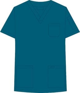 V-Neck Unisex Scrub Top Caribbean