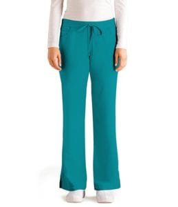 5 Pocket Drawstring Scrub Pant Teal