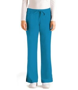 5 Pocket Drawstring Scrub Pant Blueberry