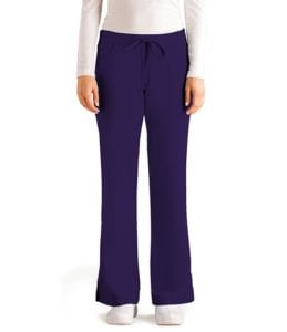 5 Pocket Drawstring Scrub Pant Purple Rain