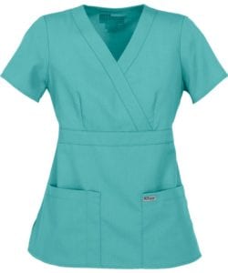 Ladies Mock Wrap Scrub Top Legend