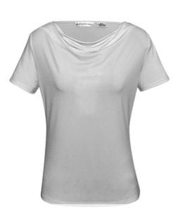 Ladies Ava drape knit top Silver