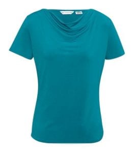 Ladies Ava drape knit top Teal