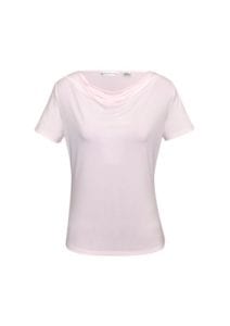 Ladies Ava drape knit top Blush Pink