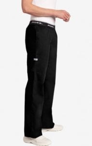 Boot Cut Flip Flap Scrub Pant Black