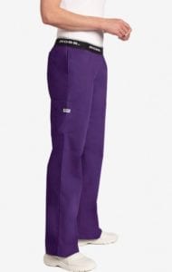 Boot Cut Flip Flap Scrub Pant Eggplant