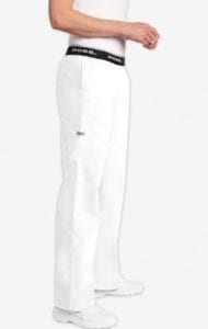 Boot Cut Flip Flap Scrub Pant White