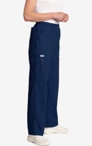 Unisex drawstring 5 pocket scrub pant navy