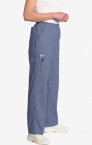 Unisex drawstring 5 pocket scrub pant postman blue