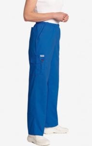 Unisex drawstring 5 pocket scrub pant royal