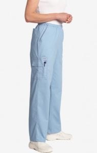 Unisex drawstring 5 pocket scrub pant sky