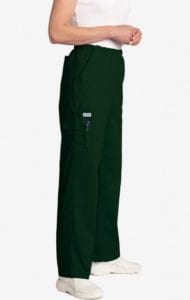 Unisex drawstring 5 pocket scrub pant spruce