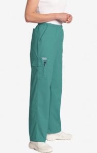 Unisex drawstring 5 pocket scrub pant teal