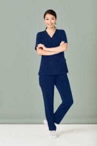 Women's Slim Leg Scrub Pant Navy